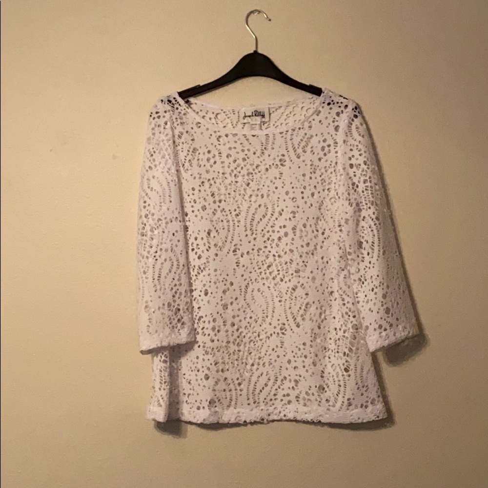 White holey top